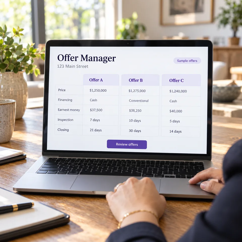 Offer Desk comparison on a laptop